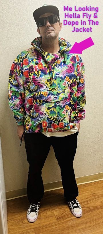 Pristine Like New 1990s Rare Vintage Adidas Parka With Psychedelic Art Pattern Size XL $325 OBO