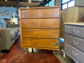 HARMON Vintage Mid-Century Modern Tallboy Dresser