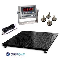 48"x48" NTEP Floor Scale 5000 lb Heavy Duty Pallet Scale 4x4 with Cal Cert.