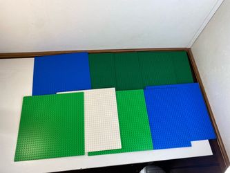LEGO Base Plates Building Blocks Blue Green White Lot