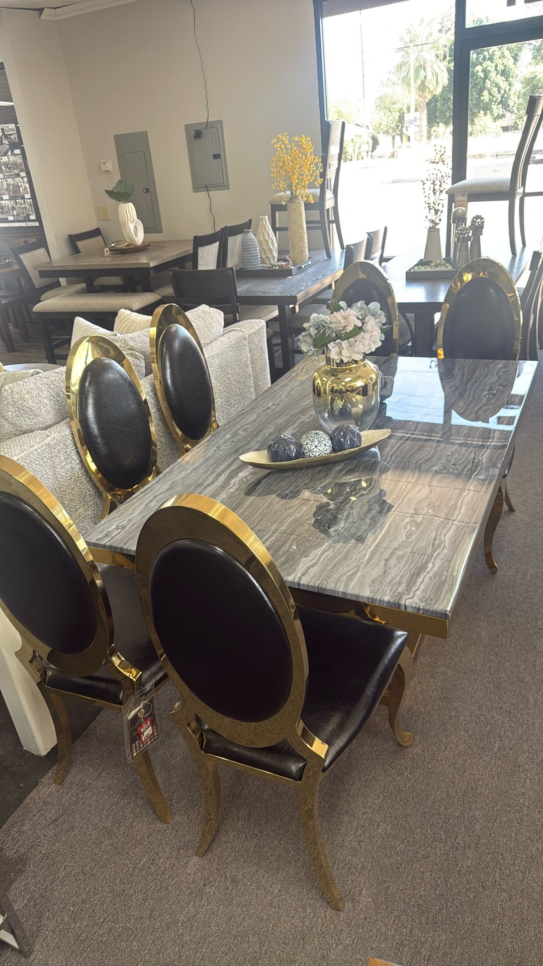 Marble table and chairs