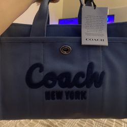 Blue Large Coach Tote Bag Brand New With Tags 