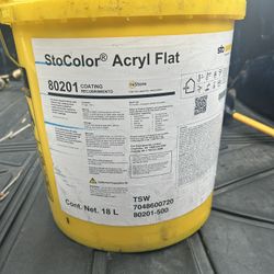 StoColor Acryl Flat – White Heron (80201-500) 18-Liter bucket – brand new, never opened.