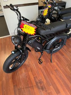 OPEN BOX, FULLY ASSEMBLED TST R9 1500W Full-Suspension Moped Style Electric Bike