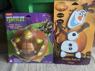 Pumpkin Push-ins Olaf And Ninja Turtle