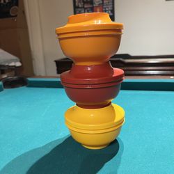 Vintage Tupperware Serve N Seal Snack Size Bowls, set of 3