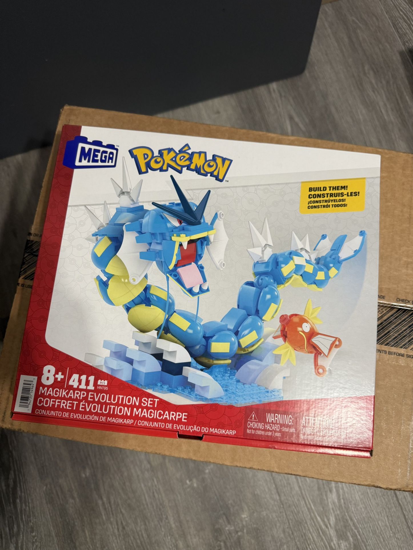 MEGA Build Pokemon Magikarp Evolution Set - 411 Piece Building Set New In Box