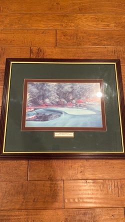 Custom Augusta Hole 11 framed painting