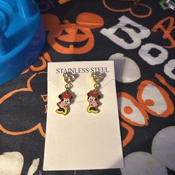 stainless steel minnie earrings Dangle
