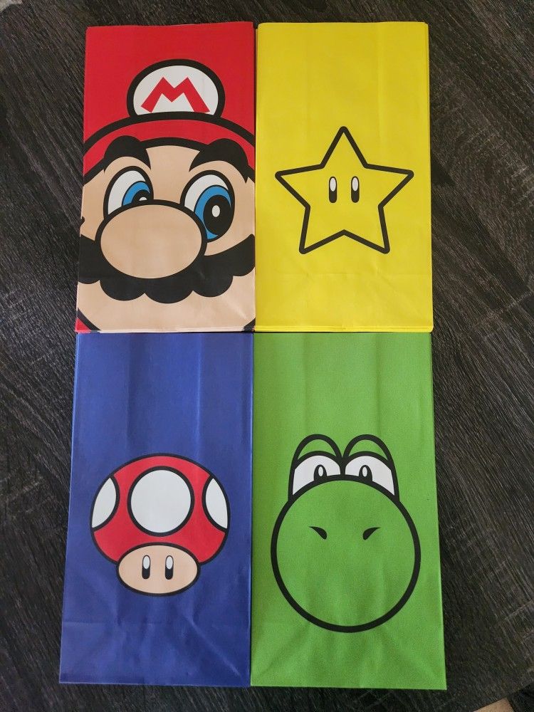 Super Mario Party Favor Bags $4