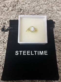 Gold Ring With Stones On