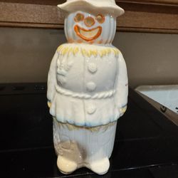 Vintage BELLEEK Ceramic clown figurine tea-ligh Figurine