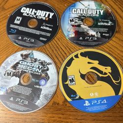PS3 Call of Duty black ops II  PS3 Call of Duty Black ops   Ghost Recon Future Soldier  PS4 Mortal Combat  Tested   No case