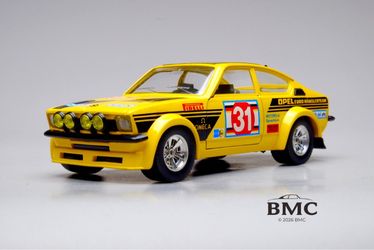 1976 Opel Kadett GT/E — Tour de Corse Rally, #31, yellow, 1:24 from Bburago, Made in Italy