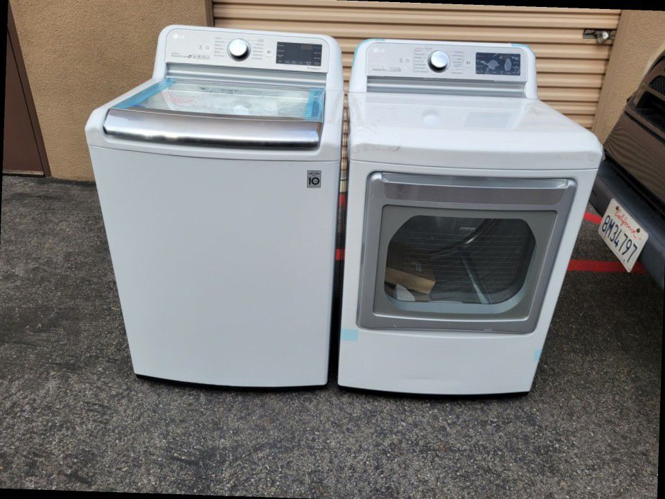New Open Box LG top load washer and  dryer 0NTX