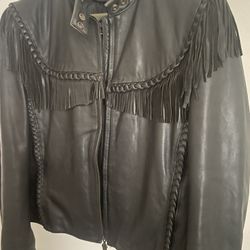 Ladies Leather Motorcycle Jacket