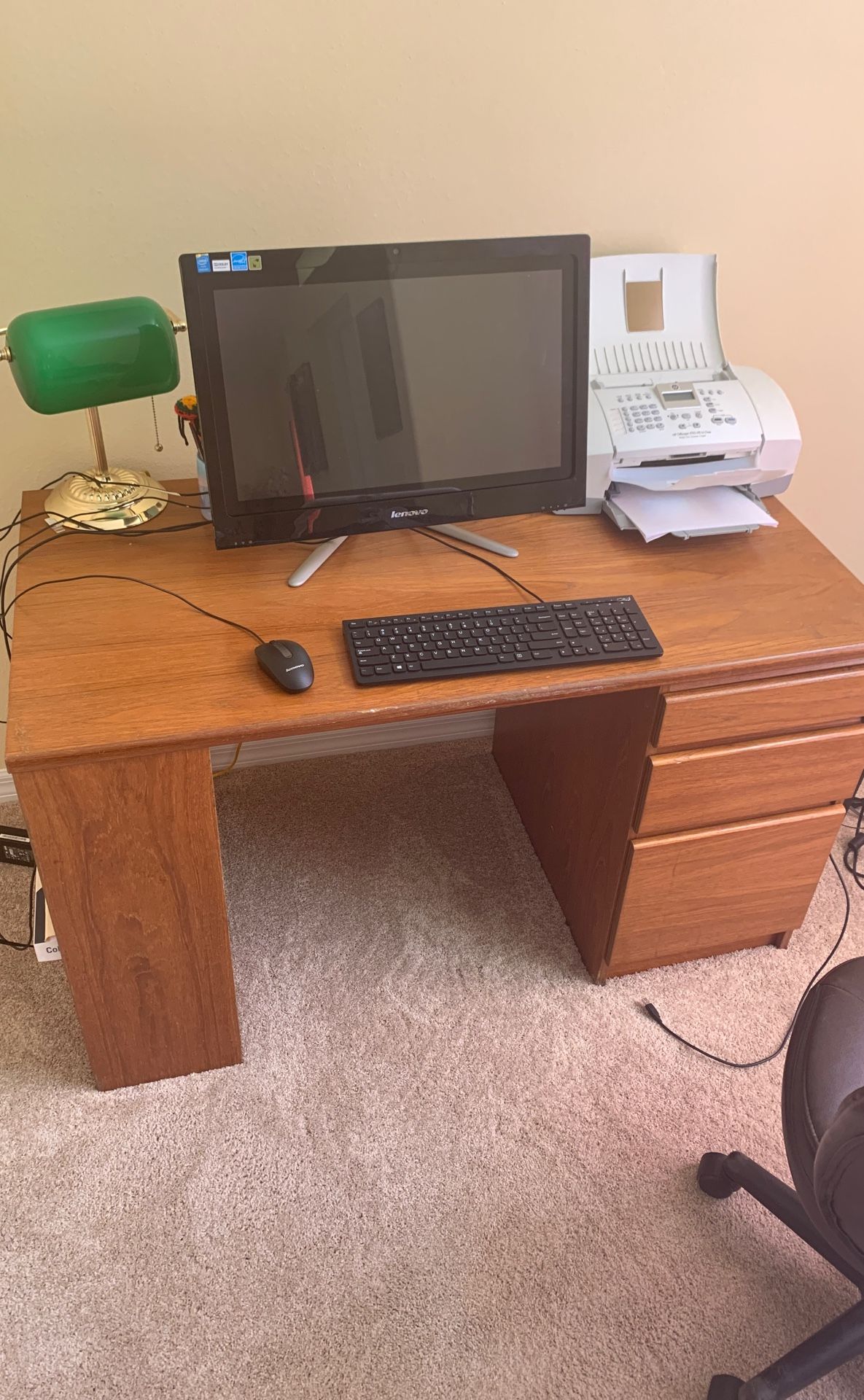 Desk and Laptop