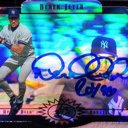 Signed 1996 Derek Jeter Upper Deck SPX Hologram Rookie Card 