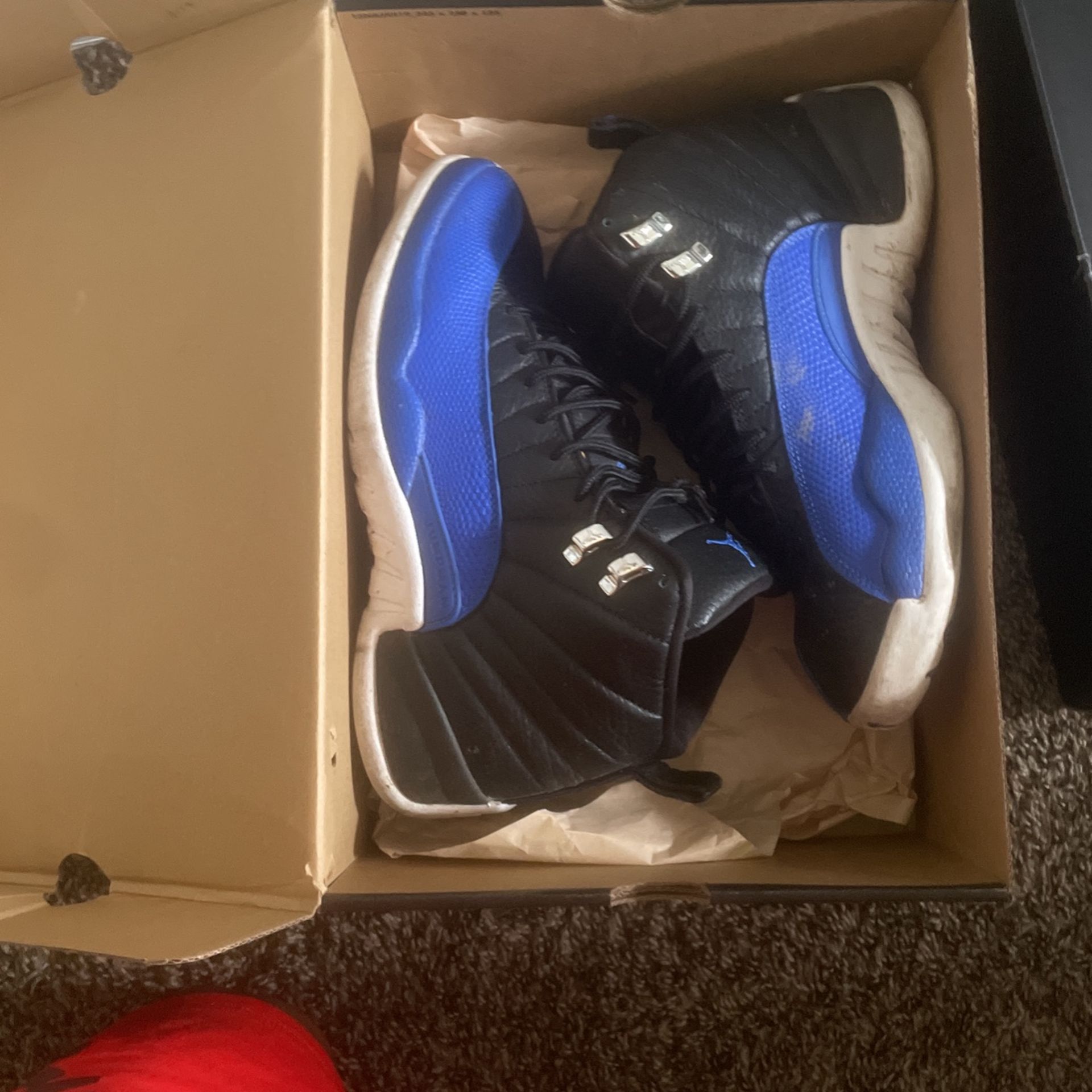 jordan 12s black and blue