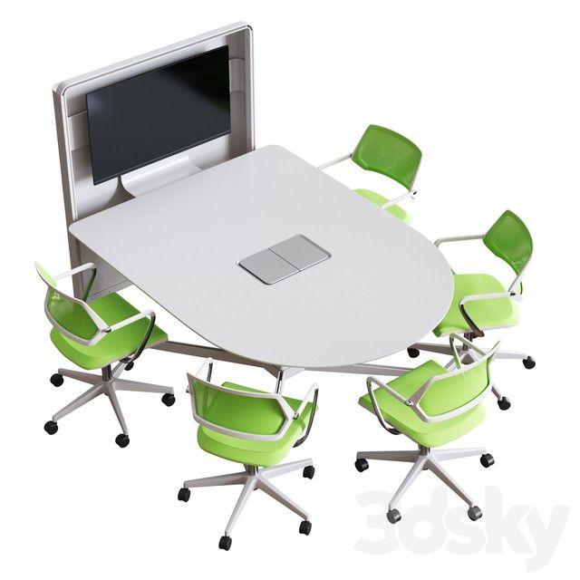 2 Steelcase..... Mediascape 6.5x5 Bar Height.....table With Foot Rail