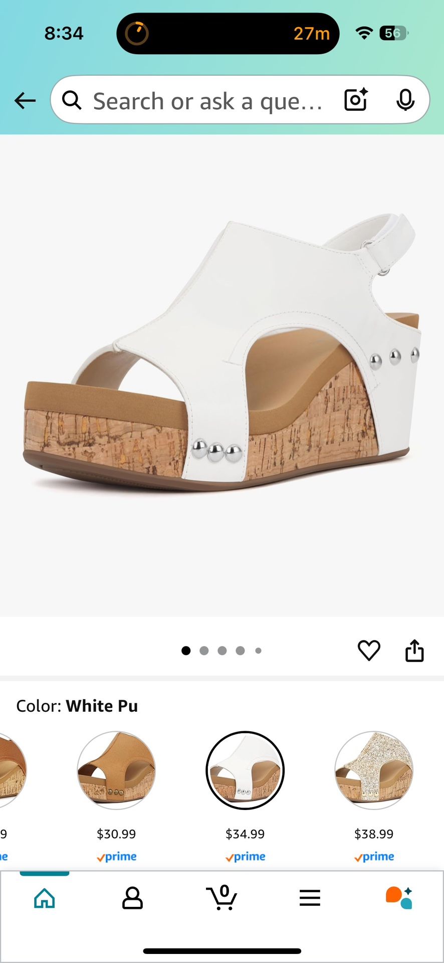 PARTY Women's Wedge Sandals With Buckle Ankle Strap for Dressy Summer