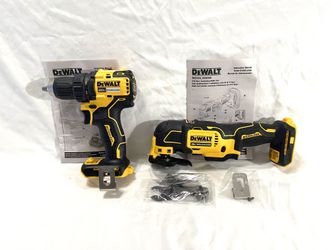 Brand new DeWalt 20 V brushless, oscillating multitool and 20 V brushless drill driver. Tools only.