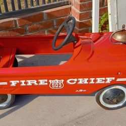 Vintage Firefighter Pedal Car 