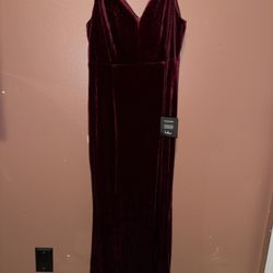 Burgundy Velvet Gown