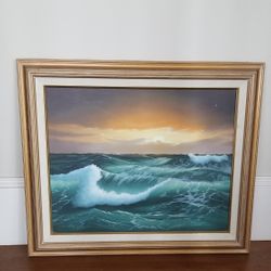 Original Art Framed Seascape $150