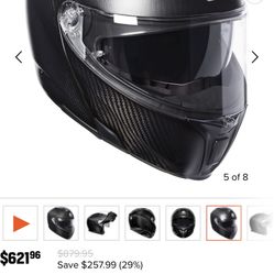 AGV Carbon Fiber Modular Motorcycle Helmet 