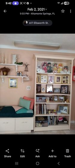 Sewing  room furniture. Light  Peach color fomica .
