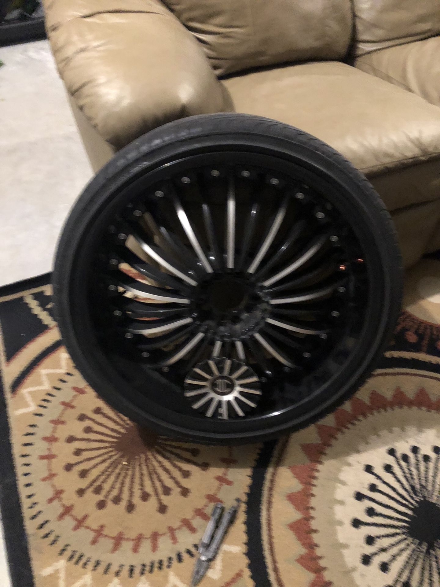 4 X 22” Black Wheels with Tires