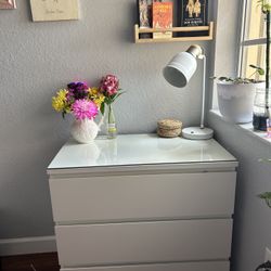 Ikea Malm Dresser  + Glass