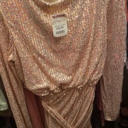 Gold Sequin Dress Medium 