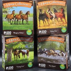 Karmin Horse Collection 550 Piece Puzzle Bundle - New Unopened - Bundle of 4
