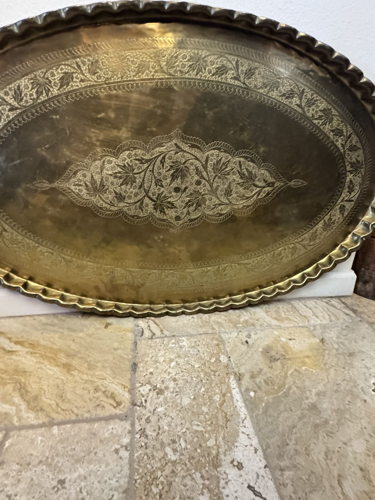 Oval brass Tray