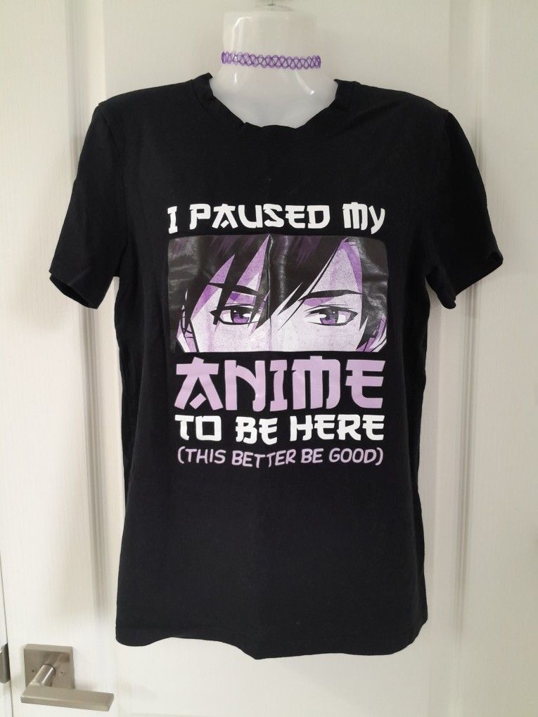 Black And Purple Anime T-shirt