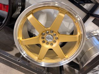 18s wheels tires new gold face polish lip 5x100/114.3