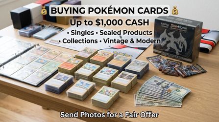 💰 Paying Up to $1,000 CASH for Pokémon Cards & Collections! 💰
