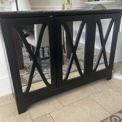 Black/Mirror Buffet Cabinet