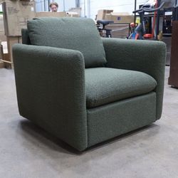 Boucle Upholstered Swivel Arm Chair