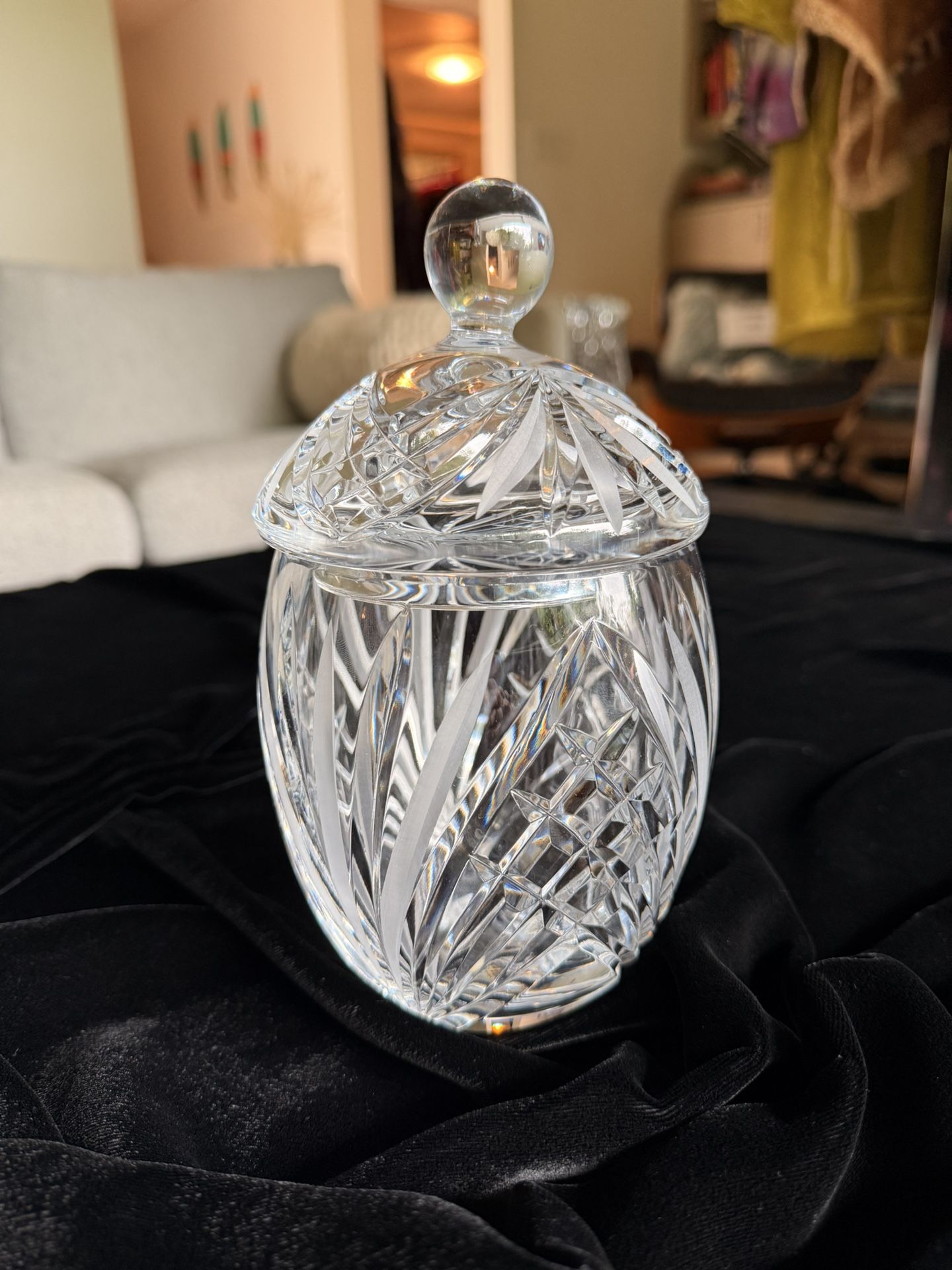 Bohemian Lead Crystal Jar