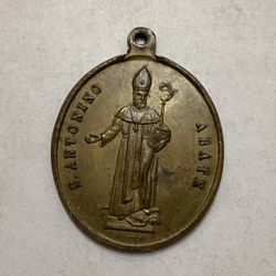 1885  S. Antonio Abate  Religious Pendant