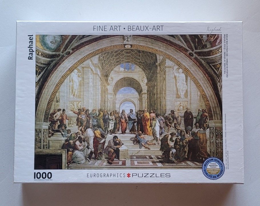 Raphael - School of Athens Jigsaw Puzzle, 1000 Piece - Eurographics (New Sealed).
