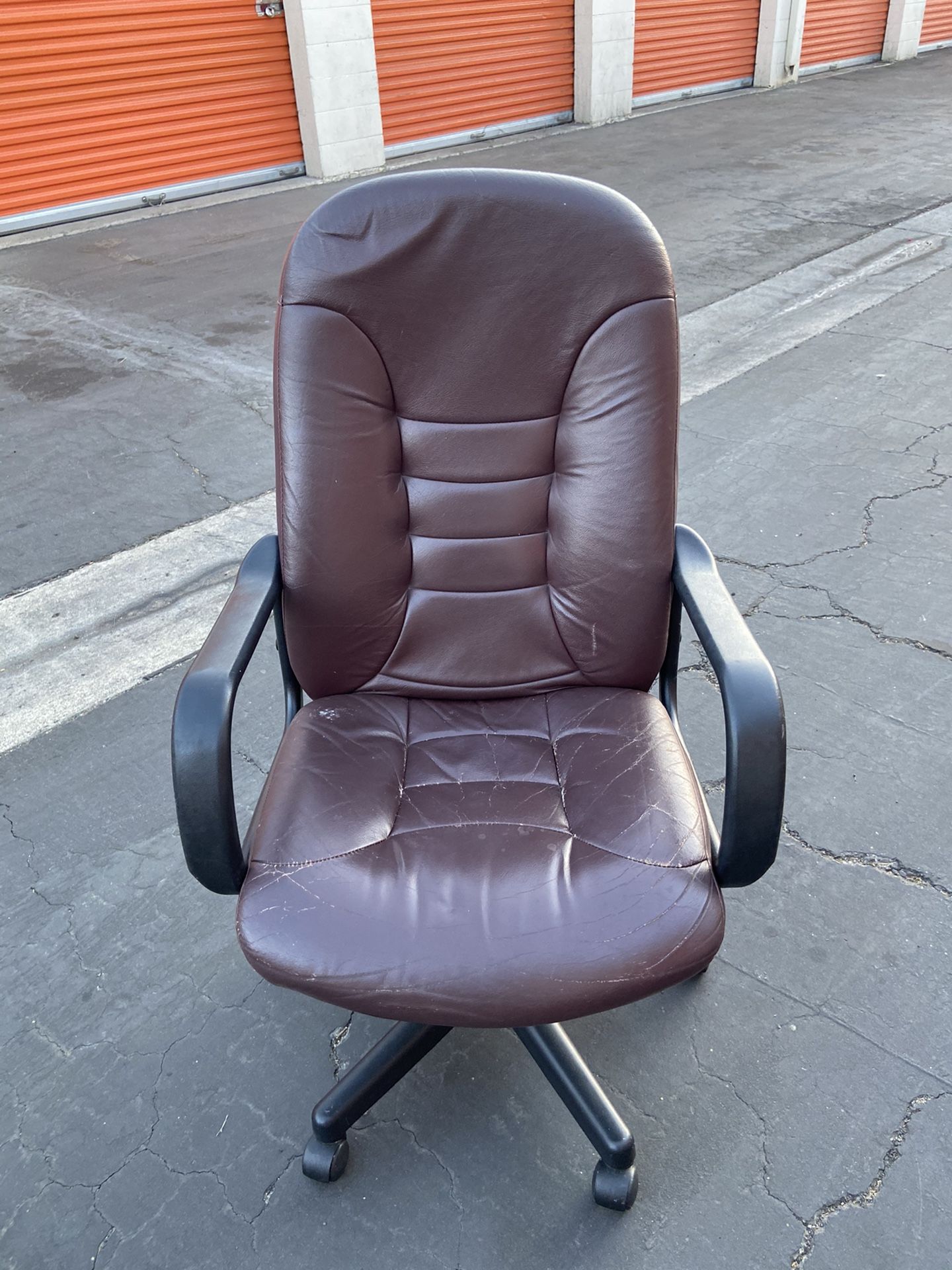 Leather desk chair