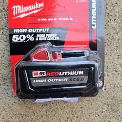 Milwaukee M18 18v Lithium-ion High 6.0ah Battery 