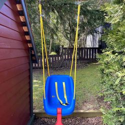Little Tikes 2-in-1 Snug 'n Secure Blue Swing With Adjustable Strap Thumbnail