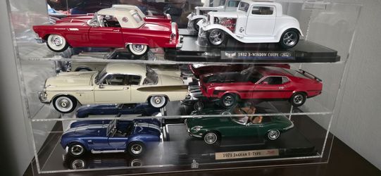 1:18 Diecast Classic Car Bundle 6 Cars Mustang Cobra Jaguar T-Bird