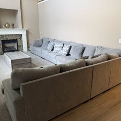 6-Piece Ashley Keener Sectional Sofa with Chaise – Ash Gray
