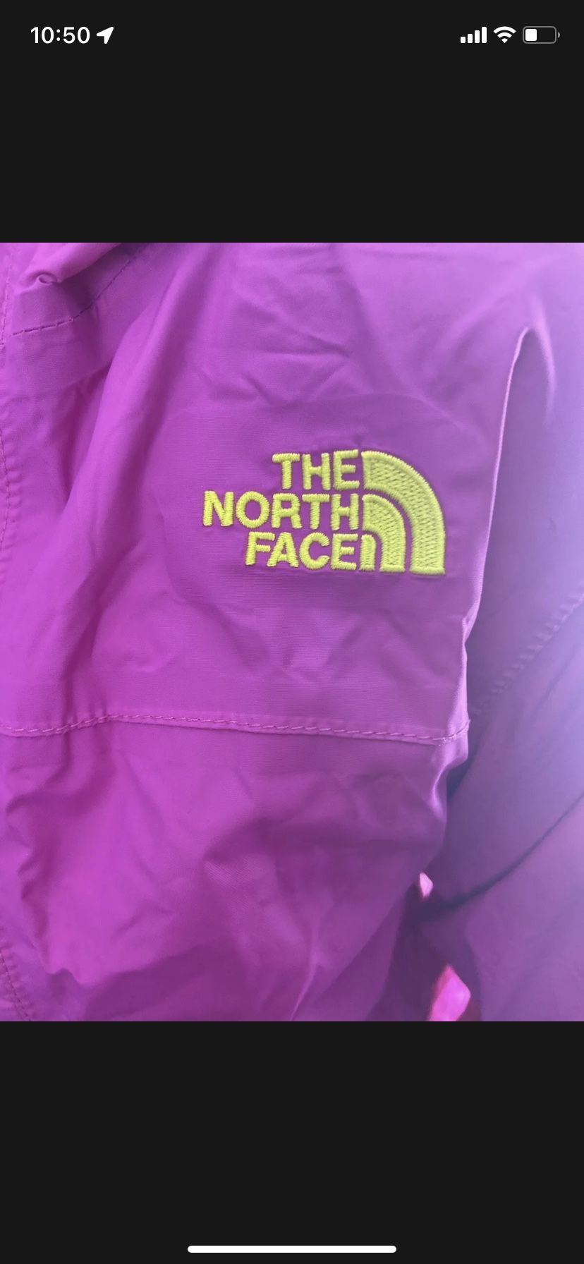 North Face Children’s Fuchsia Pink Parka Waterproof Rain Jacket 10/12